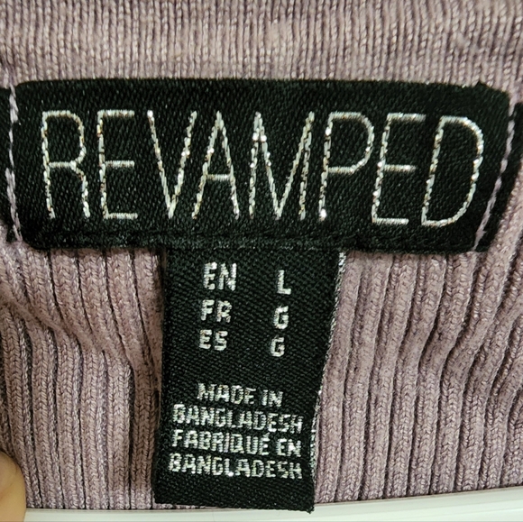 Mauve long sleeve cropped cardigan - Picture 3 of 3